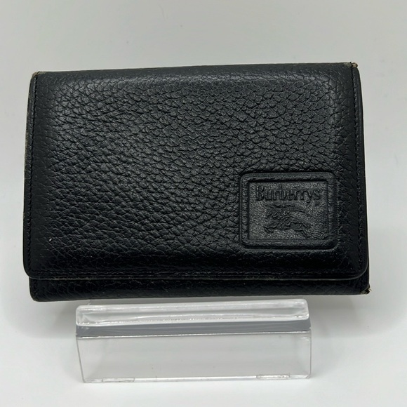 GUC Burberry Black Leather Card Holder - Picture 1 of 6